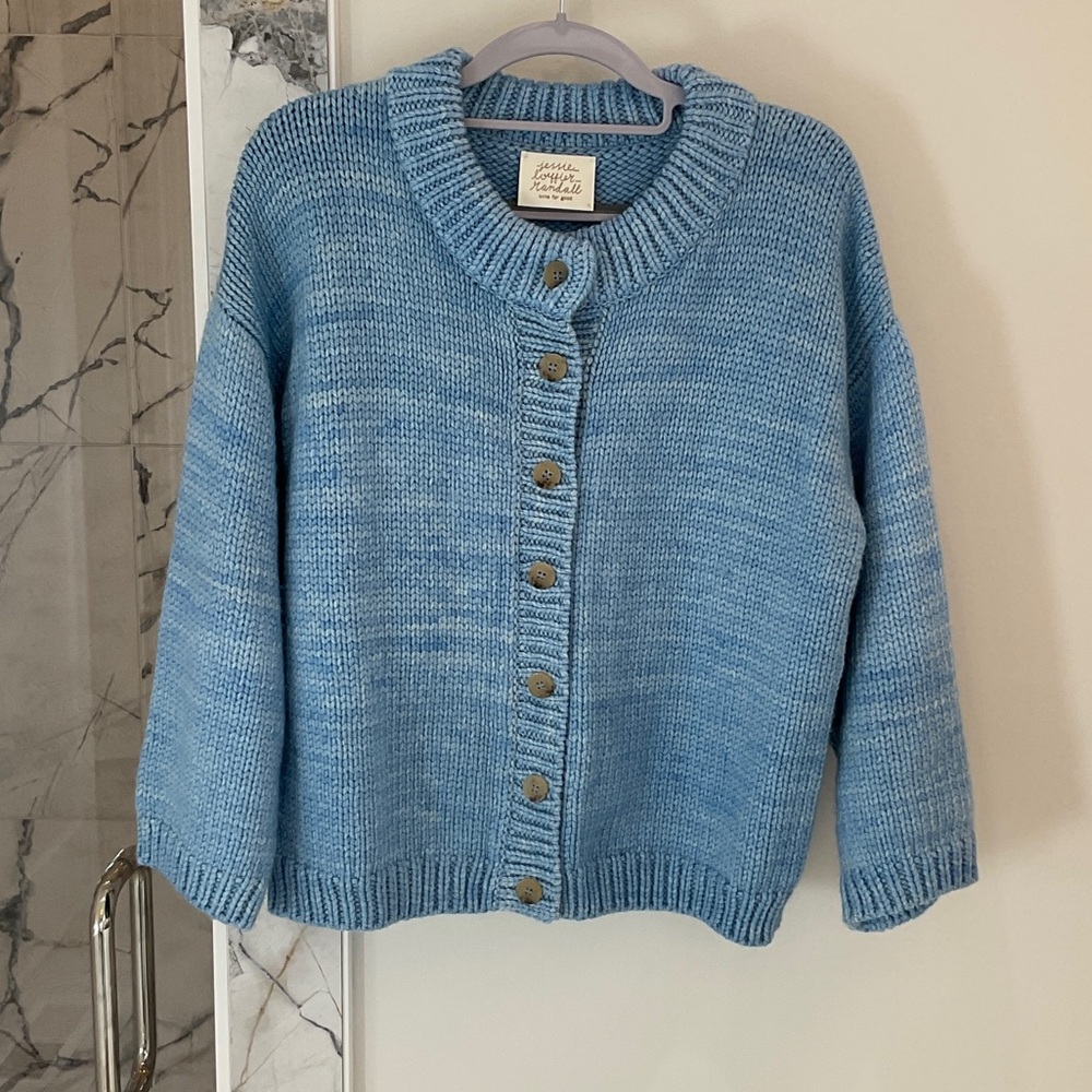 Loeffler Randall Maddie Cardigan - Blue - M